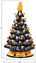 Load image into Gallery viewer, DREAMADE Hand-Painted Ceramic Christmas Tree, 14in Battery Powered Tabletop Xmas Decor, with 12 Bulit-in Lights and Top Star, Forever Lighted Holiday Centerpiece