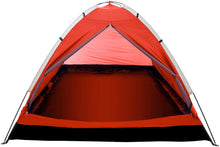 Load image into Gallery viewer, 2-Person Tent, Water Resistant Dome Tent for Camping with Removable Rain Fly and Carry Bag, Lost River 2 Person Tent by Wakeman Outdoors (Red/Gray) (75-CMP1021)