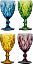 Load image into Gallery viewer, Artland Highgate 14 oz Assorted Colors Goblet in a Gift Box (Set of 4), Small, Glass