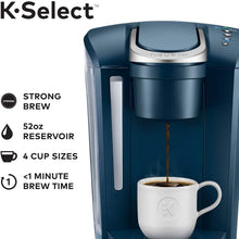 Load image into Gallery viewer, Keurig K-Select, Single Serve K-Cup Pod Coffee Maker, Strength Control, Marine Blue