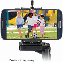 Load image into Gallery viewer, Sunpak 5555DLX 55" Tripod - Black. Lightweight aluminum construction 55-inch maximun extension supports smartphones cameras and GoPros
