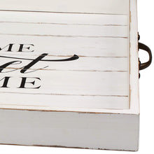 Load image into Gallery viewer, Stonebriar Rectangle Worn Wooden Hello Sunshine Serving Tray Set with Handles