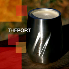 Load image into Gallery viewer, EcoVessel Insulated Wine Tumbler with Lid – Trimax “Port” Stainless Steel Coffee Tumbler, Whiskey Tumbler (10oz) Frozen Drinks Vacuum Insulated Travel Mug Wine Glass for Picnics, Boats &amp; More