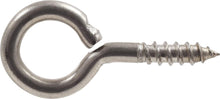 Load image into Gallery viewer, Hillman 4277 Stainless Steel Screw Eyes (#8 x 1-5/8&quot;) - 10 Pieces