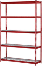 Load image into Gallery viewer, Muscle Rack UR184872-R 5-Shelf Steel Shelving Unit, 48" Width x 72" Height x 18" Length, Red