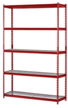 Load image into Gallery viewer, Muscle Rack UR301260WD5-R 5-Shelf Steel Shelving Unit, 30" Width x 60" Height x 12" Length, Red