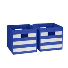 Load image into Gallery viewer, RiverRidge 02-150 2-Piece Folding Storage Bins, Blue/White