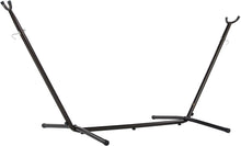 Load image into Gallery viewer, Vivere Universal Space-Saving Steel Hammock Stand with Oil Rubbed Bronze Finish, 9-Feet, Brown