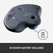 Load image into Gallery viewer, Logitech M570 Wireless Trackball Mouse – Ergonomic Design with Sculpted Right-Hand Shape, Compatible with Apple Mac and Microsoft Windows Computers, USB Unifying Receiver, Dark Gray