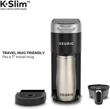 Load image into Gallery viewer, Keurig K-Slim Coffee Maker, Single Serve K-Cup Pod Coffee Brewer, 8 to 12 oz. Brew Sizes, Black