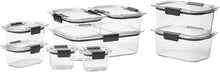 Load image into Gallery viewer, Rubbermaid Brilliance 18-Piece Stain and Odor Resistant 100% Leak-Proof, Crystal Clear Food Storage Container Set