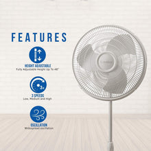 Load image into Gallery viewer, Lasko 2520 Oscillating Stand Fan,White