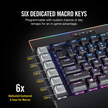 Load image into Gallery viewer, CORSAIR K95 RGB PLATINUM Mechanical Gaming Keyboard -  6x Programmable Macro Keys - USB Passthrough &amp; Media Controls - Tactile &amp; Quiet - Cherry MX Brown – RGB LED Backlit