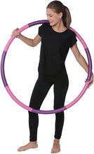 Load image into Gallery viewer, DG Sports 3 Pound Weighted Hula Hoop - Ideal for Aerobics Workouts, Hot Fitness &amp; Weight Loss Exercise - Comes Apart for Easy Storage