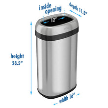 Load image into Gallery viewer, iTouchless Trash Can and Recycle Bin