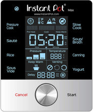 Load image into Gallery viewer, Instant Pot Max Pressure Cooker 9 in 1, Best for Canning with 15PSI, 6 Qt