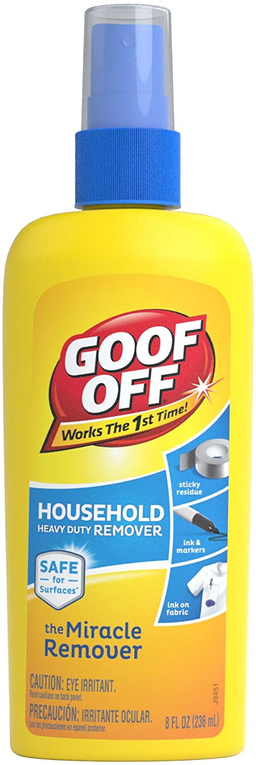 Goof Off - Household Heavy Duty Remover for Spots, Stains, Marks, and Messes – 8 fl. oz. (FG708)