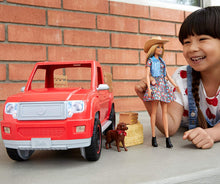 Load image into Gallery viewer, Barbie Sweet Orchard Farm Truck and Doll with Pet Dog, Hay and Crate of Corn, Gift for 3 to 8 Year Olds