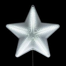Load image into Gallery viewer, Alpine Corporation CFY108 Christmas 3D Hanging Star Ornament Decoration with LED Lights Festive Holiday Décor, 19-Inch Tall, White