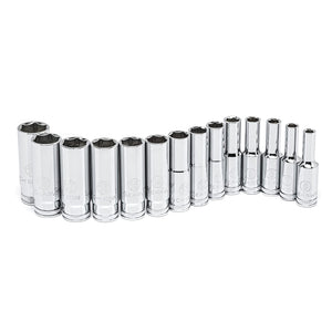 GEARWRENCH 80554 14 Piece 3/8-Inch Drive 6 Point Deep Metric Socket Set