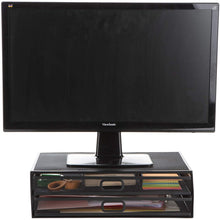 Load image into Gallery viewer, Mind Reader MESHMONSTA-PNK Metal Mesh Desk Drawer, Desktop Monitor Stand Organizer