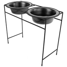 Load image into Gallery viewer, Platinum Pets Modern Double Diner Feeder with Stainless Steel Cat/Dog Bowl