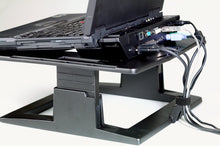 Load image into Gallery viewer, 3M Adjustable Laptop Stand, Raise Screen Height to Reduce Neck Strain, 3&quot; Height Adjustment, Large Platform for Docking Station, Non-Skid Base Keeps Laptop Secure, Cable Management, Black (LX500)