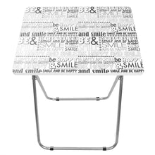 Load image into Gallery viewer, Home Basics Multi-Purpose Sturdy and Durable Decorative Bedside Laptop Snack Cocktails TV Folding Table Tray Desk Bedside Laptop Snacks Motivational Words