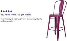 Load image into Gallery viewer, Flash Furniture Commercial Grade 4 Pack 30&quot; High Black Metal Indoor-Outdoor Barstool with Removable Back