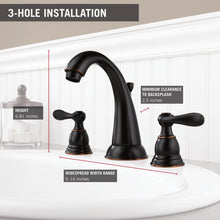 Load image into Gallery viewer, Delta Faucet Windemere 2-Handle Widespread Bathroom Faucet with Metal Drain Assembly