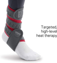 Load image into Gallery viewer, Sunbeam Flexfit Heating Pad Wrap for Pain Relief Customized Heating Pad for Multiple Areas Of The Body 3 Heat Settings With 2 Hour Auto-off 42 X 2.5", Grey/Red