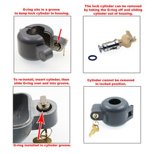 Load image into Gallery viewer, Prime-Line S 4180 Door Knob Lock-Out Device – Prevents Turning of Door Knob and Access to Keyhole, Can be Used for Home Rentals, Evictions, Job Sites and More – Keyed Alike, Gray Diecast