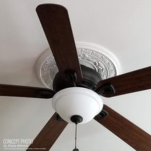 Load image into Gallery viewer, Ekena Millwork CMP10TR 10&quot;OD x 3 1/2&quot;ID x 1 8&quot;P Traditional Ceiling Medallion (Fits Canopies up to 3 1/2&quot;)