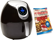 Load image into Gallery viewer, Power Air Fryer XL 3.4 QT Black - Turbo Cyclonic Airfryer With Rapid Air Technology For Less or No Oil. Include Recipes Book