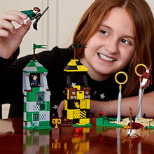 Load image into Gallery viewer, LEGO 75956 Harry Potter Quidditch Match Building Set, Gryffindor Slytherin Ravenclaw and Hufflepuff Towers, Harry Potter Toy Gifts