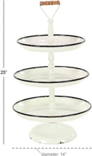 Load image into Gallery viewer, Deco 79 59499 59499 Pedestal Tray, Black/Brown/White