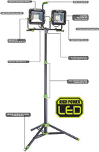 Load image into Gallery viewer, PowerSmith Lumen LED Work Light with Metal Lamp Housing and Telescoping Tripod(9 Ft Power Cord)
