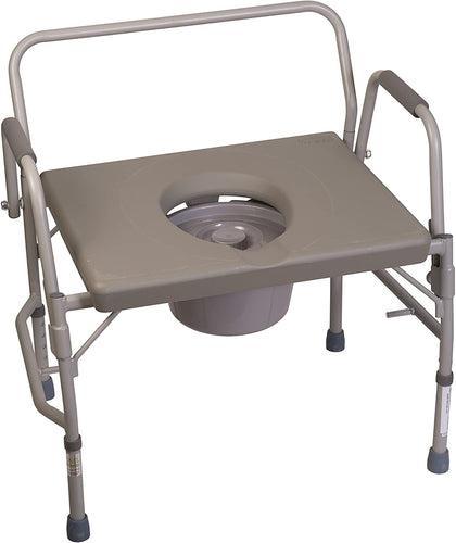 Duro-Med Commode Chair, Heavy-Duty Steel Commode Toilet Chair, Toilet Safety Frame