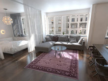Load image into Gallery viewer, Unique Loom La Jolla Collection Tone-on-Tone Traditional Purple Area Rug (7' 0 x 10' 0)
