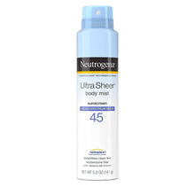 Load image into Gallery viewer, Neutrogena Ultra Sheer Spf#45 Body Mist Full Reach Spray 5 Ounce (141g))