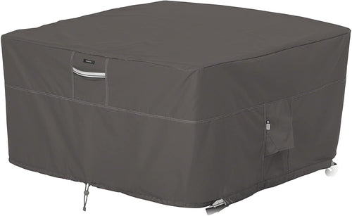 Classic Accessories Ravenna Water-Resistant 42 Inch Square Fire Pit Table Cover