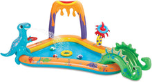 Load image into Gallery viewer, Play Day Dinosaur Inflatable Play Center 102" X 69" X 44", for Ages 2+