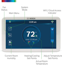 Load image into Gallery viewer, Bosch BCC100 Connected Control Smart Phone Wi-Fi Thermostat - Works with Alexa - Touch Screen