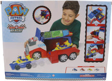 Load image into Gallery viewer, Spinmaster Paw Patrol Ready Race Rescue Team Vehicle Mobile Pit Stop Vehicle Playset