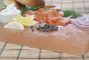 Charcoal Companion CC6064 Himalayan Salt Plate & Holder Set, 12" x 8" x 1.5"