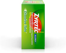 Load image into Gallery viewer, Zyrtec 24 Hour Allergy Dissolve Tablets with Cetirizine HCl Antihistamine, Citrus Flavored, 24 ct