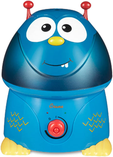 Crane USA Filter-Free Cool Mist Humidifiers for Kids, Blue Monster