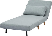 Load image into Gallery viewer, A&amp;D Home Tustin Fabric Twin Sleeper Convertible Chair Futon Sofa Bed With Pillow Included