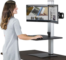 Load image into Gallery viewer, Victor DC400 High Rise Collection 1 Monitor Electric Sit Stand Desk Converter with Easy Tap Technology - Turn Your Desk into a Standing Desk with a Single Push of a Button