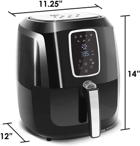 Maxi-Matic Personal Compact Space Saving Electric Hot Air Fryer Oil-Less Healthy Cooker, Timer & Temperature Controls, PFOA/PTFE Free, 700-Watts with Recipes